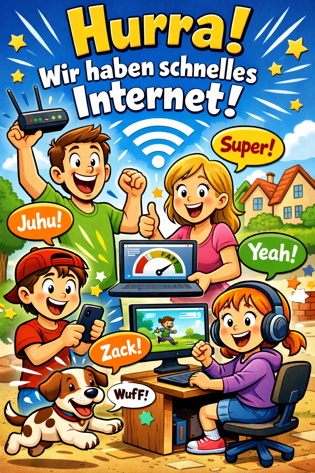 Hurra! Unser schnelles Internet!